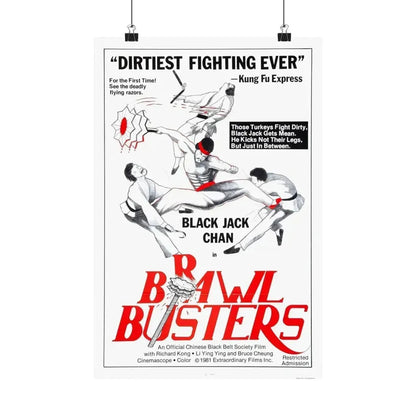 BRAWL BUSTERS 1978 - Paper Movie Poster - The Sticker Space