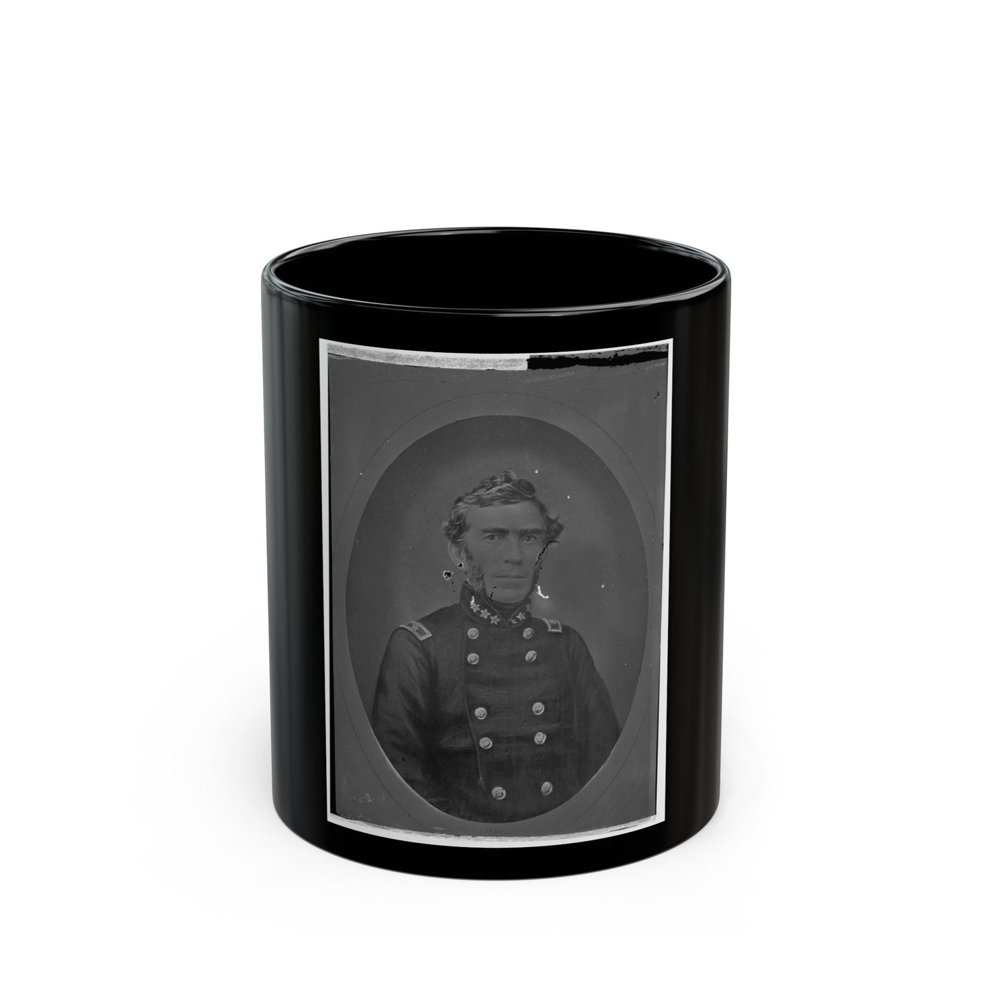 Braxton Bragg, Csa 001 (U.S. Civil War) Black Coffee Mug-11oz-The Sticker Space