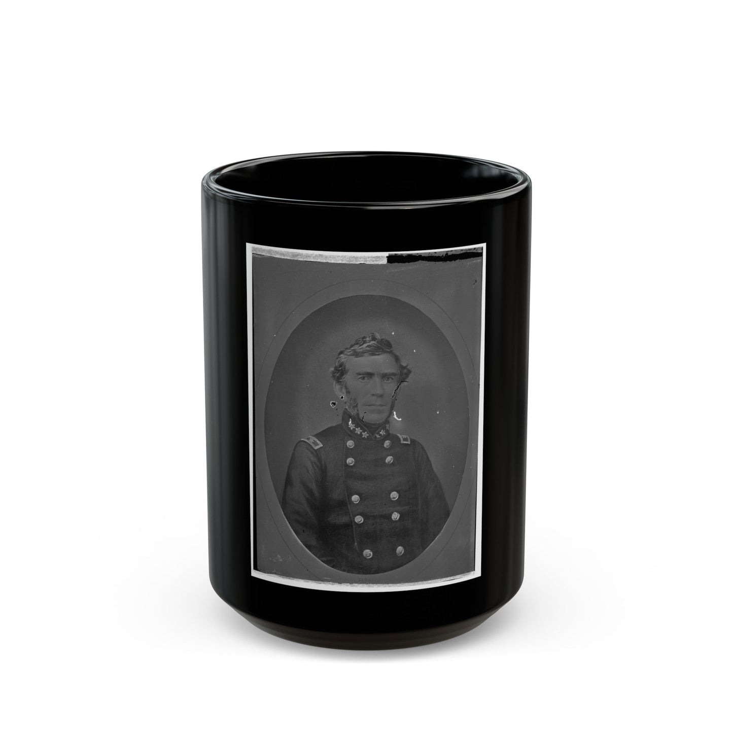 Braxton Bragg, Csa 001 (U.S. Civil War) Black Coffee Mug-15oz-The Sticker Space