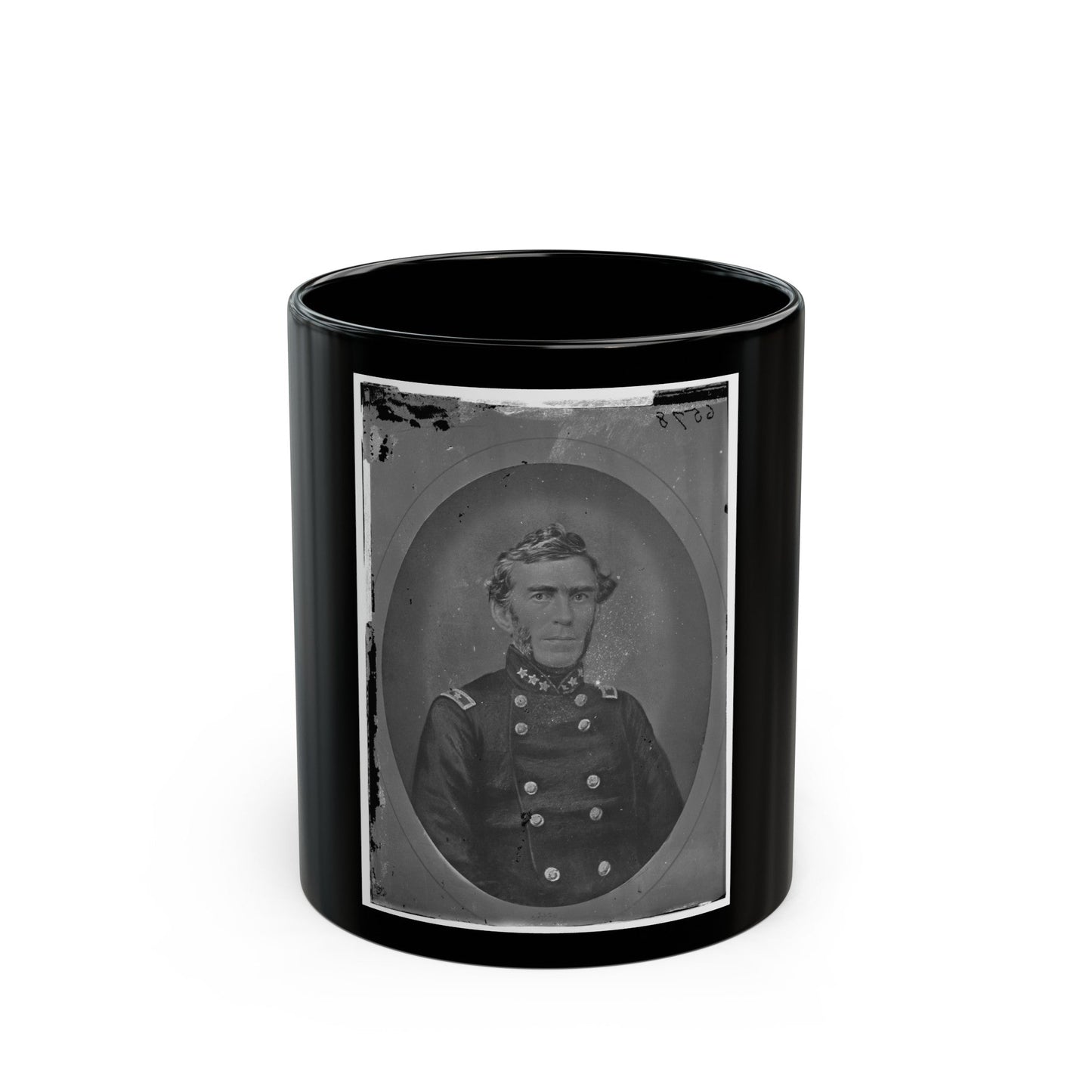 Braxton Bragg, Csa 002 (U.S. Civil War) Black Coffee Mug-11oz-The Sticker Space