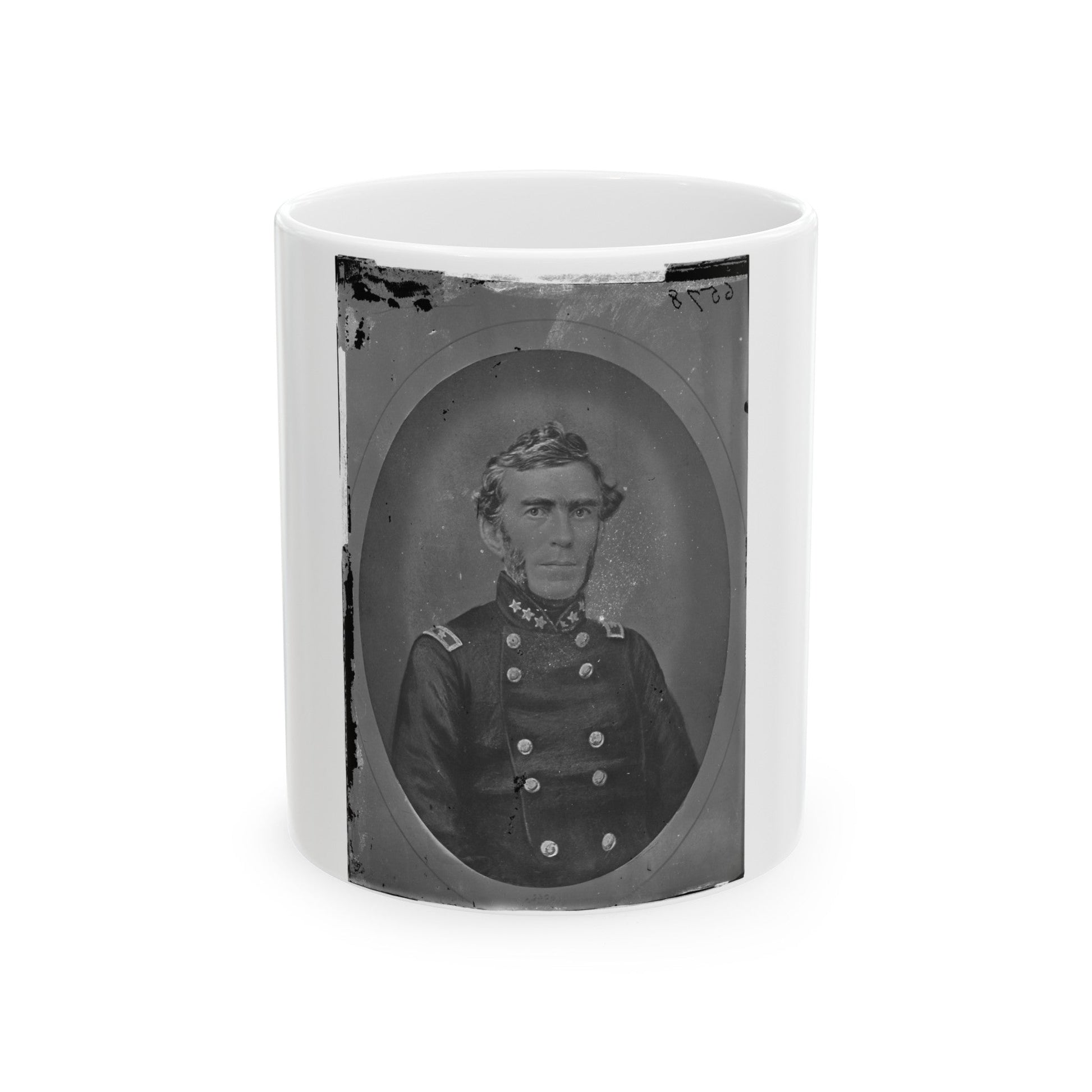 Braxton Bragg, Csa 002 (U.S. Civil War) White Coffee Mug-11oz-The Sticker Space