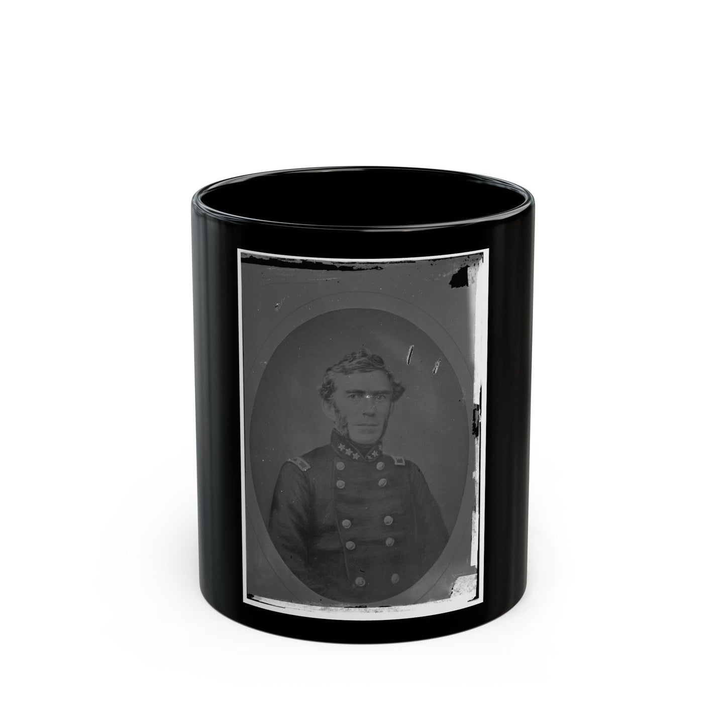 Braxton Bragg, Csa (U.S. Civil War) Black Coffee Mug-11oz-The Sticker Space