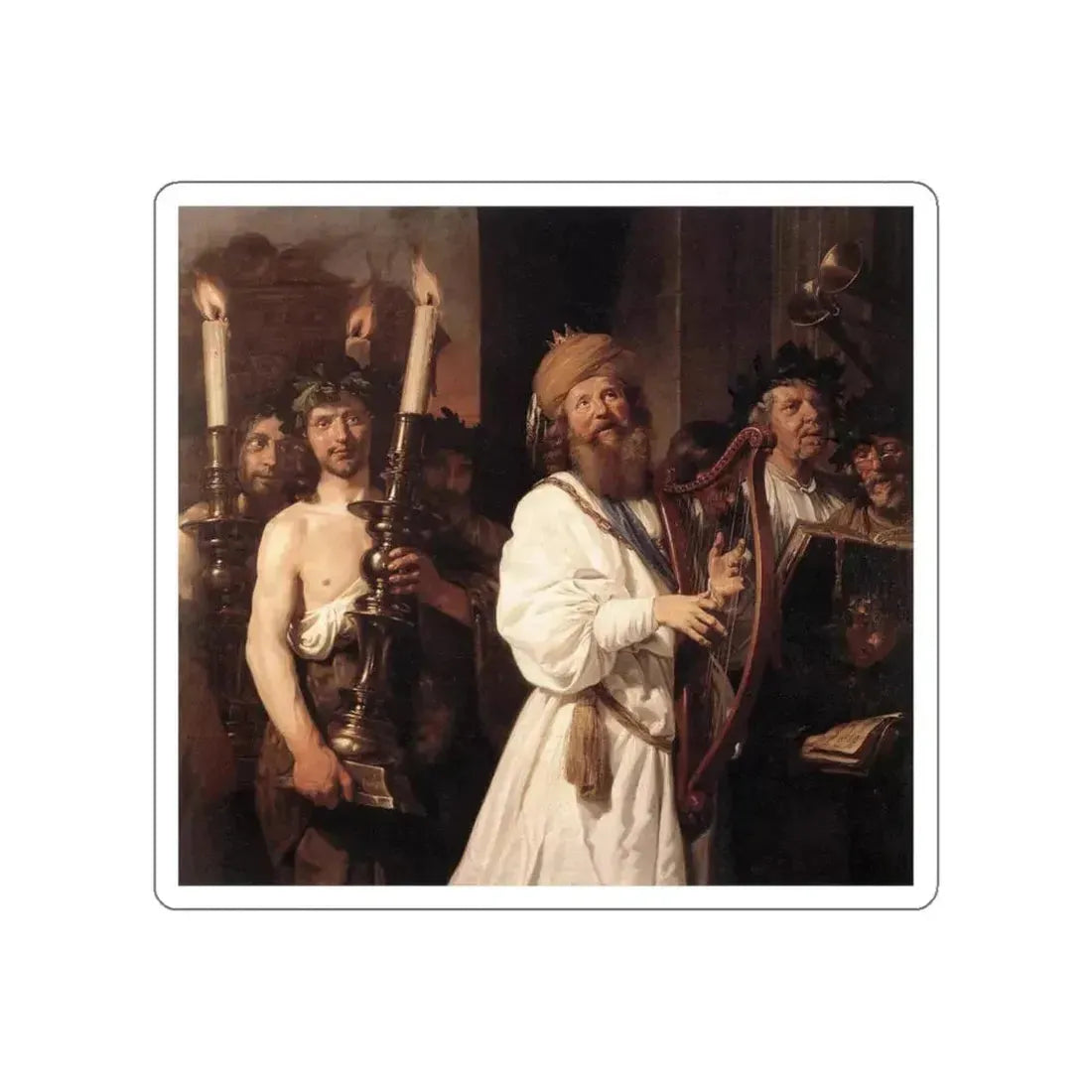 BRAY, Jan de - David Playing the Harp (Artwork) STICKER Vinyl Die-Cut Decal White Die-Cut 6 Inch - The Sticker Space