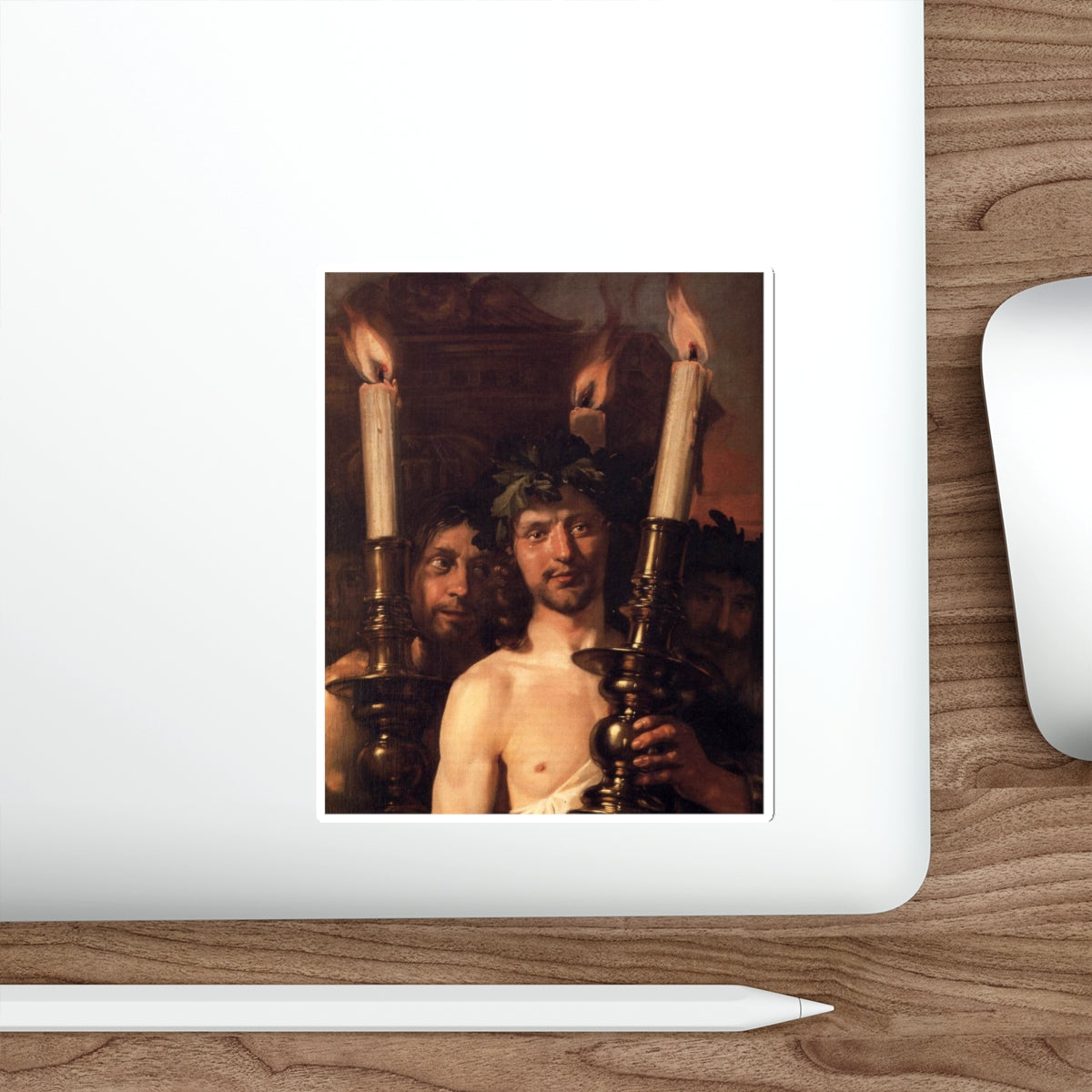 BRAY, Jan de - David Playing the Harp (detail) (Artwork) STICKER Vinyl Die-Cut Decal-The Sticker Space