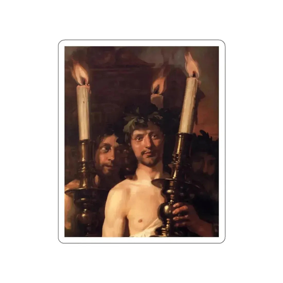 BRAY, Jan de - David Playing the Harp (detail) (Artwork) STICKER Vinyl Die-Cut Decal - The Sticker Space