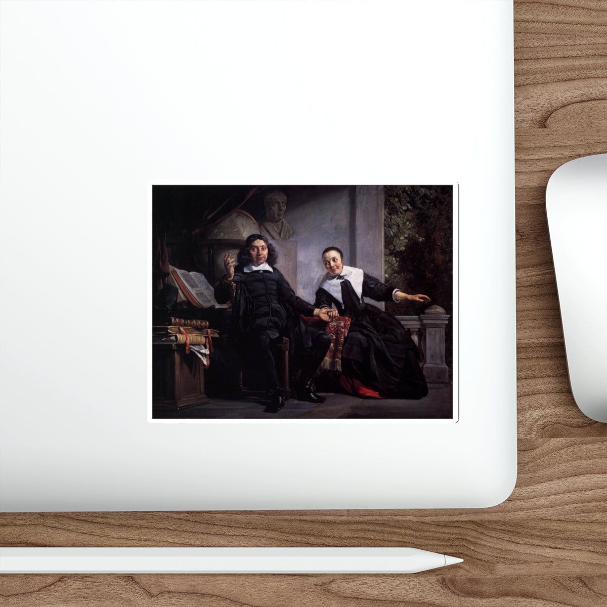 BRAY, Jan de - Haarlem Printer Abraham Casteleyn and His Wife Margarieta van Bancken (Artwork) STICKER Vinyl Die-Cut Decal-The Sticker Space