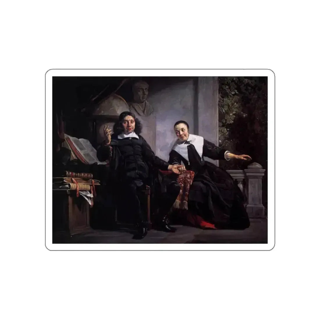 BRAY, Jan de - Haarlem Printer Abraham Casteleyn and His Wife Margarieta van Bancken (Artwork) STICKER Vinyl Die-Cut Decal - The Sticker Space