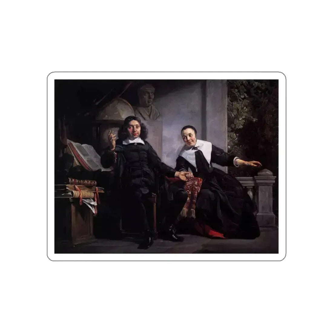BRAY, Jan de - Haarlem Printer Abraham Casteleyn and His Wife Margarieta van Bancken (Artwork) STICKER Vinyl Die-Cut Decal - The Sticker Space