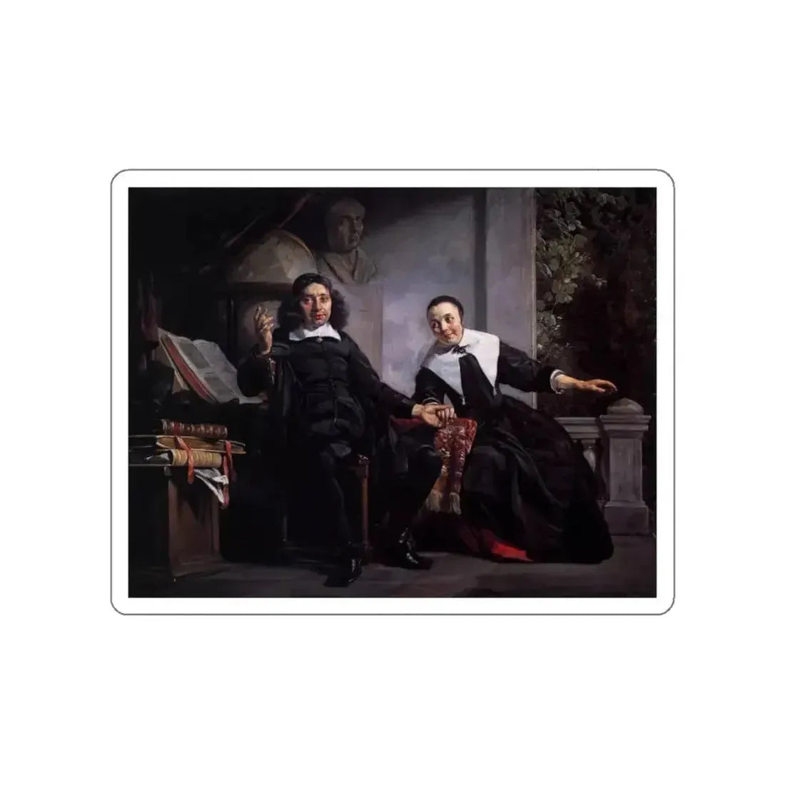 BRAY, Jan de - Haarlem Printer Abraham Casteleyn and His Wife Margarieta van Bancken (Artwork) STICKER Vinyl Die-Cut Decal - The Sticker Space
