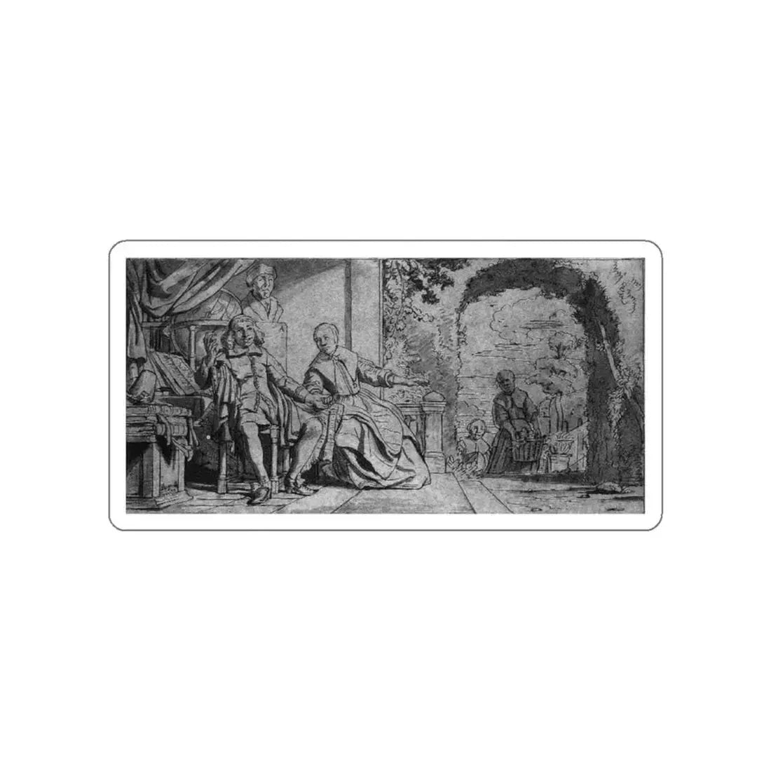 BRAY, Jan de - Haarlem Printer Abraham Casteleyn and His Wife Margarieta van Bancken2 (Artwork) STICKER Vinyl Die-Cut Decal White Die-Cut 4 Inch - The Sticker Space