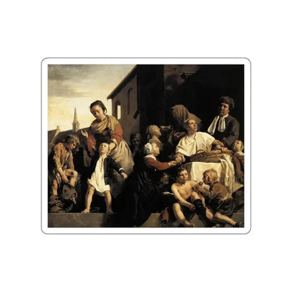 BRAY, Jan de - Tending Children at the Orphanage in Haarlem (Artwork) STICKER Vinyl Die-Cut Decal White Die-Cut 5 Inch - The Sticker Space