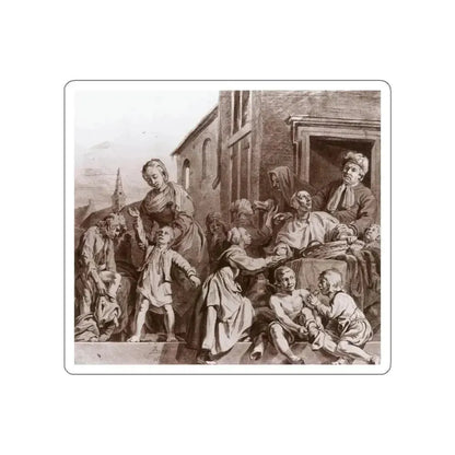 BRAY, Jan de - Tending Children in the Orphanage in Haarlem (Artwork) STICKER Vinyl Die-Cut Decal - The Sticker Space