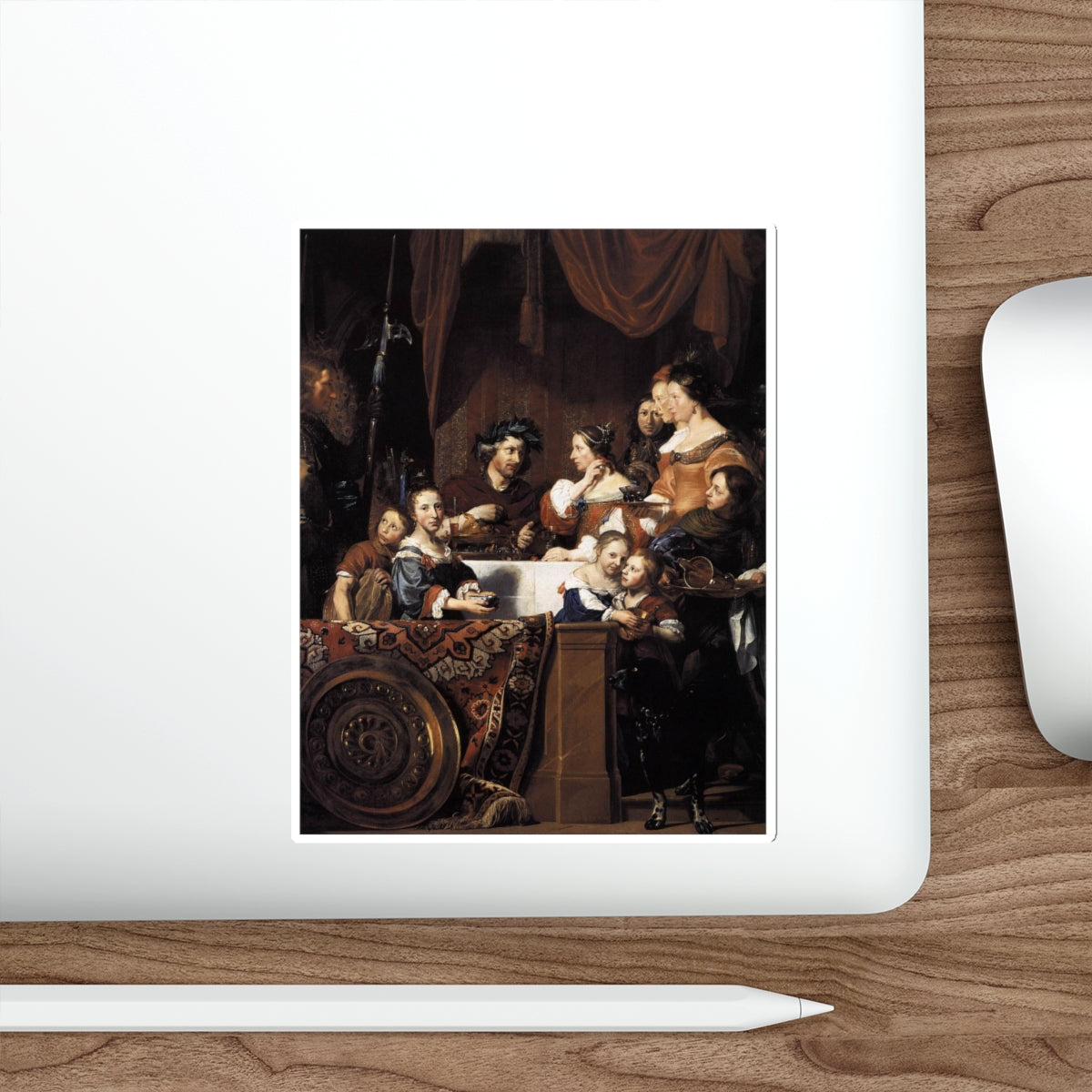 BRAY, Jan de - The de Bray Family (The Banquet of Antony and Cleopatra) (Artwork) STICKER Vinyl Die-Cut Decal-The Sticker Space