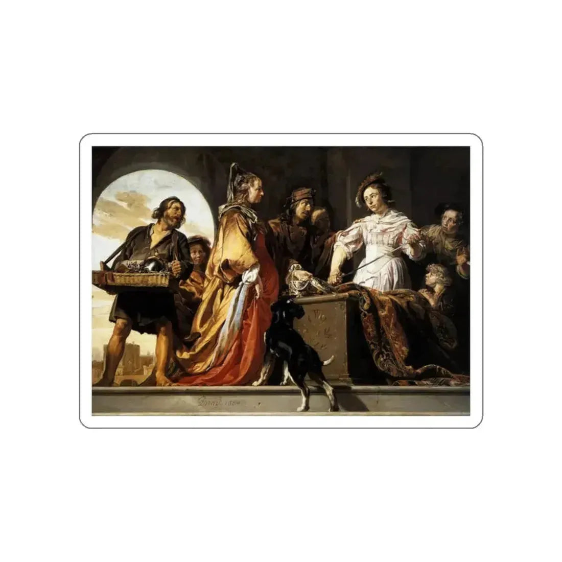 BRAY, Jan de - The Discovery of Achilles among the Daughters of Lycomedes (Artwork) STICKER Vinyl Die-Cut Decal - The Sticker Space