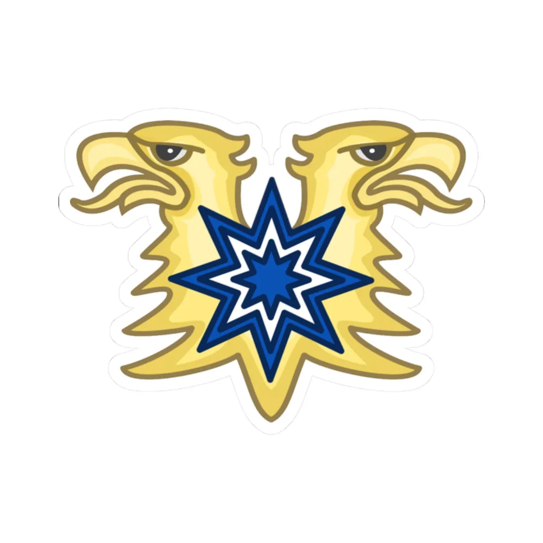 Brazeau Heraldic Badge Canada (Canada) (Coat of Arms) STICKER Vinyl Kiss-Cut Decal 2 Inch White - The Sticker Space