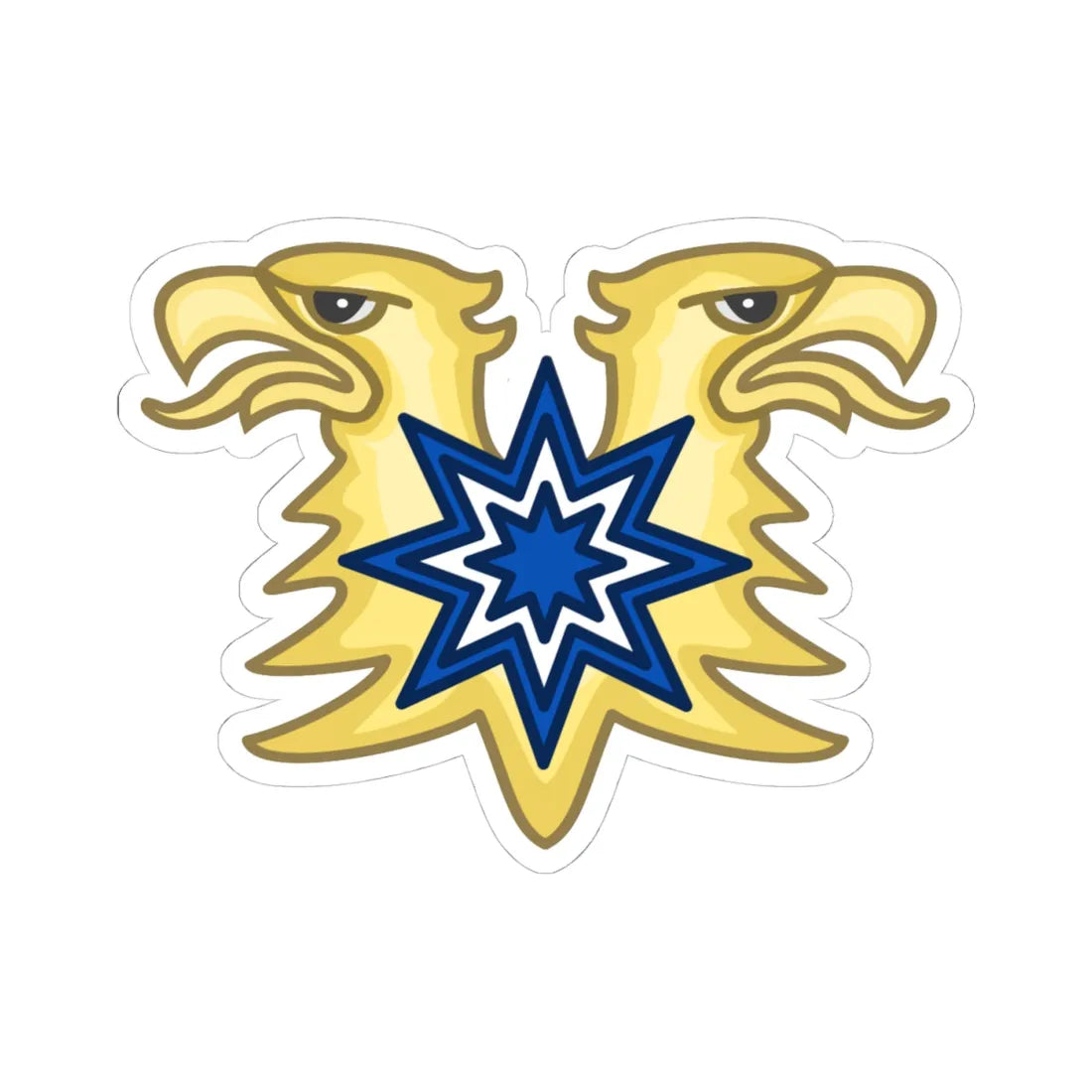 Brazeau Heraldic Badge Canada (Canada) (Coat of Arms) STICKER Vinyl Kiss-Cut Decal 4 Inch White - The Sticker Space