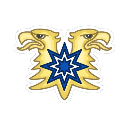 Brazeau Heraldic Badge Canada (Canada) (Coat of Arms) STICKER Vinyl Kiss-Cut Decal 4 Inch White - The Sticker Space