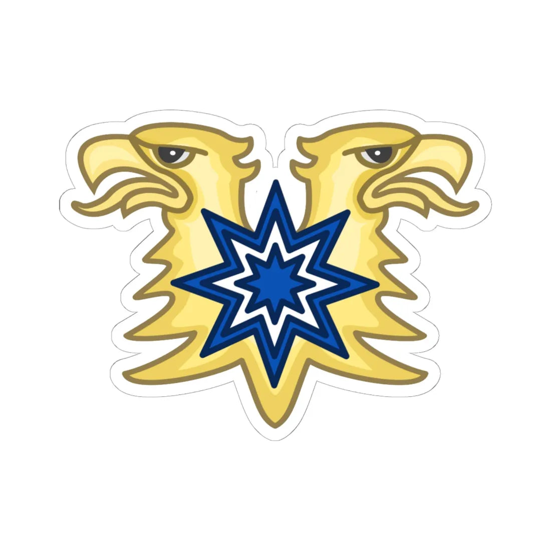 Brazeau Heraldic Badge Canada (Canada) (Coat of Arms) STICKER Vinyl Kiss-Cut Decal 6 Inch White - The Sticker Space