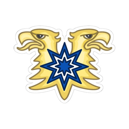 Brazeau Heraldic Badge Canada (Canada) (Coat of Arms) STICKER Vinyl Kiss-Cut Decal 6 Inch White - The Sticker Space