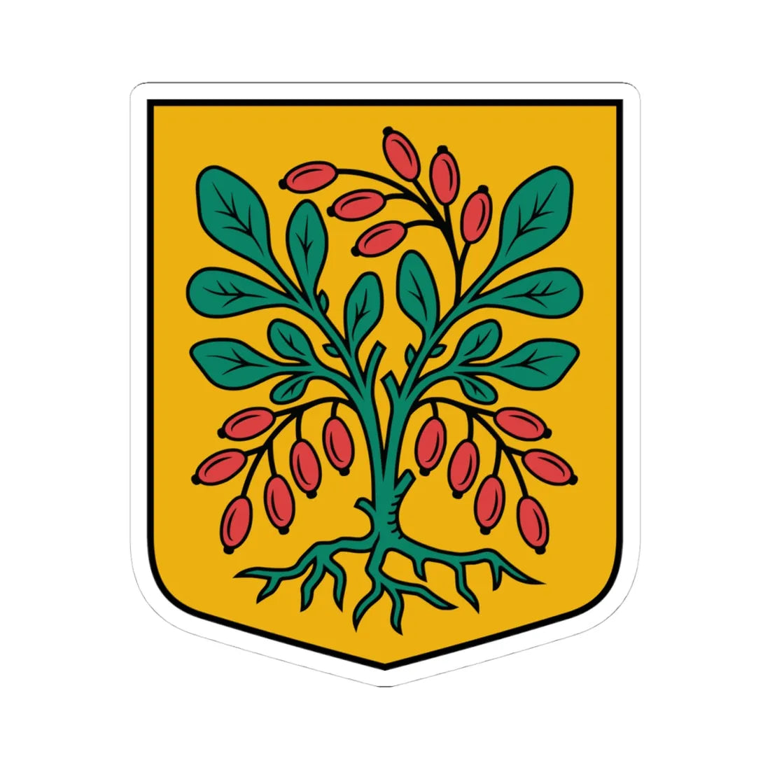 Bārbeles pagasta ģerbonis (Latvia) (Coat of Arms) STICKER Vinyl Kiss-Cut Decal 4 Inch White - The Sticker Space