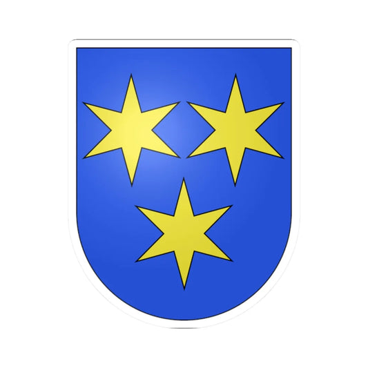 Bürchen-coat of arms (Switzerland) (Coat of Arms) STICKER Vinyl Kiss-Cut Decal 2 Inch White - The Sticker Space