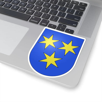 Bürchen-coat of arms (Switzerland) (Coat of Arms) STICKER Vinyl Kiss-Cut Decal - The Sticker Space