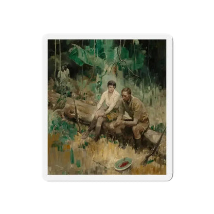 Break from the Hunt, 1925 (Magazine Illustration) Refrigerator Magnet 4 Inch Die-Cut - The Sticker Space