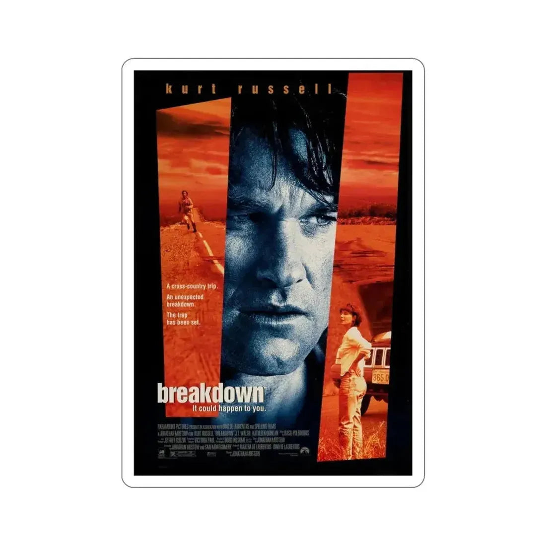 Breakdown 1997 Movie Poster STICKER Vinyl Die-Cut Decal - The Sticker Space