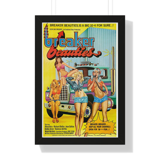 BREAKER BEAUTIES 1977 - Framed Movie Poster-16″ x 24″-The Sticker Space