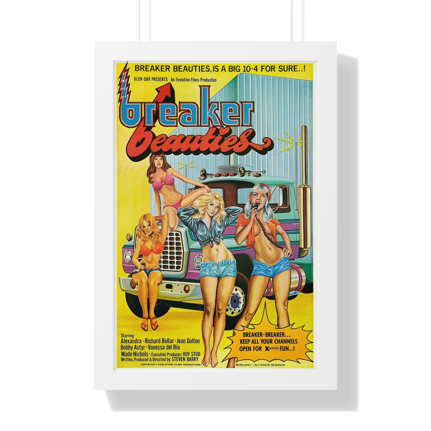 BREAKER BEAUTIES 1977 - Framed Movie Poster-16″ x 24″-The Sticker Space