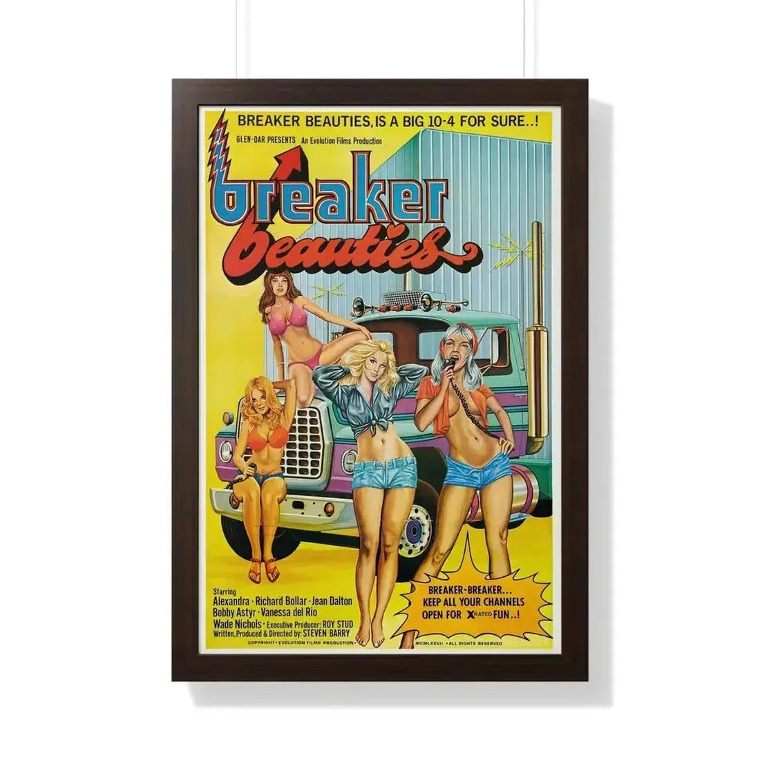 BREAKER BEAUTIES 1977 - Framed Movie Poster - The Sticker Space