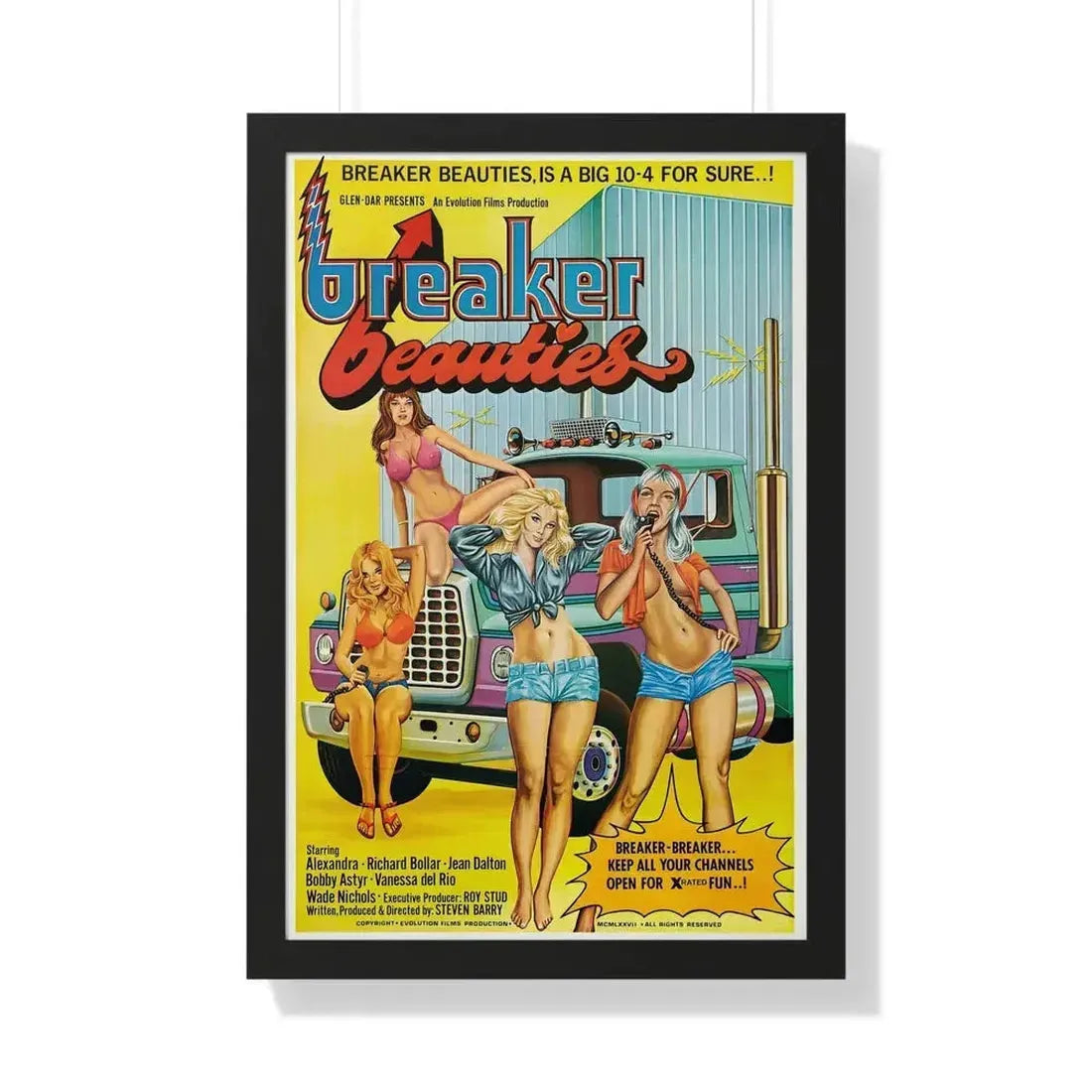 BREAKER BEAUTIES 1977 - Framed Movie Poster - The Sticker Space