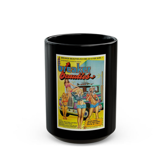 BREAKER BEAUTIES 1977 Movie Poster - Black Coffee Mug-15oz-The Sticker Space