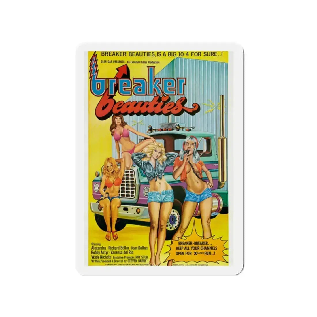 BREAKER BEAUTIES 1977 Movie Poster - Refrigerator Magnet 2 Inch - The Sticker Space