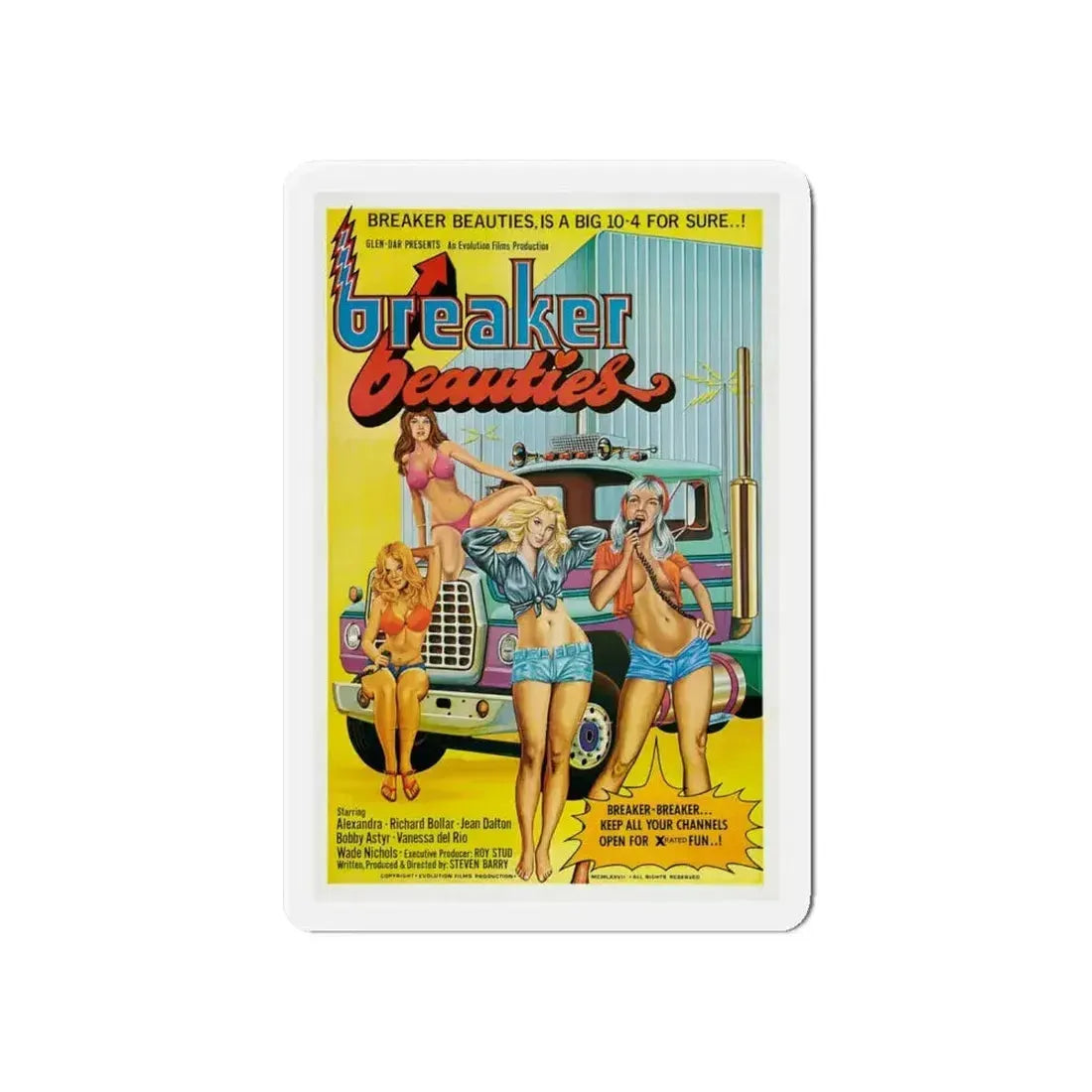 BREAKER BEAUTIES 1977 Movie Poster - Refrigerator Magnet - The Sticker Space