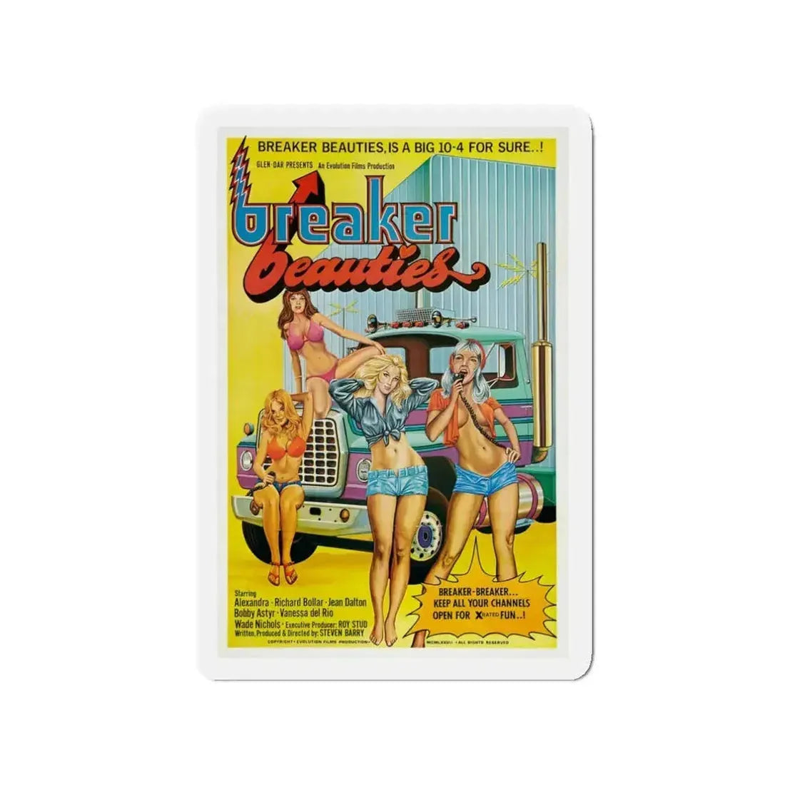 BREAKER BEAUTIES 1977 Movie Poster - Refrigerator Magnet - The Sticker Space