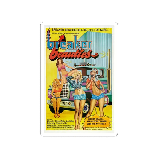 BREAKER BEAUTIES 1977 Movie Poster STICKER Vinyl Die-Cut Decal 2 Inch - The Sticker Space