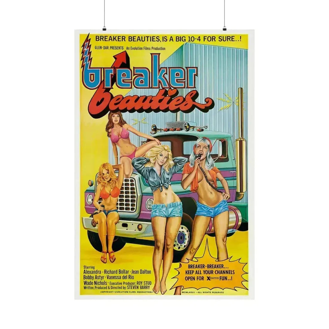 BREAKER BEAUTIES 1977 - Paper Movie Poster 36" x 54" Matte - The Sticker Space
