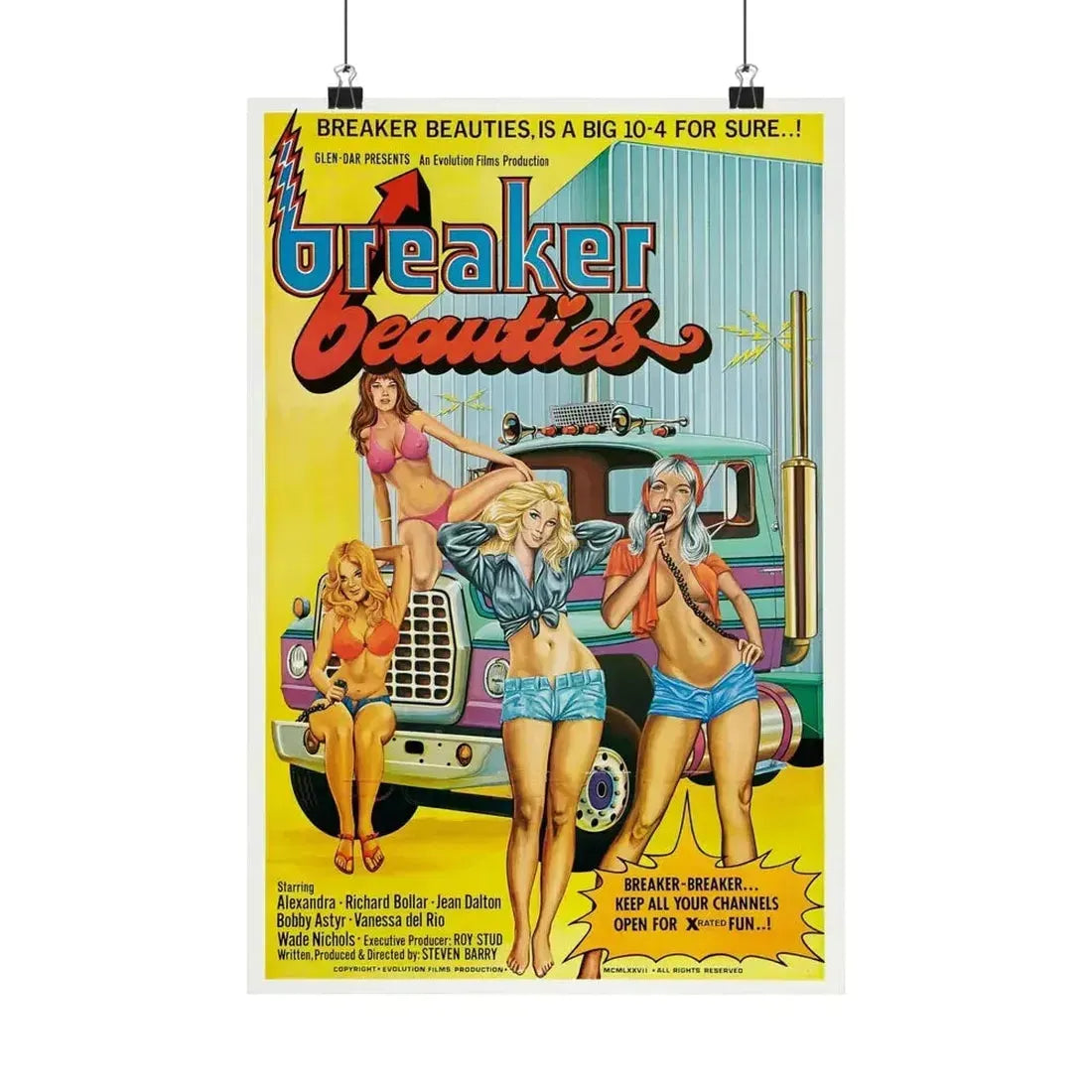 BREAKER BEAUTIES 1977 - Paper Movie Poster - The Sticker Space