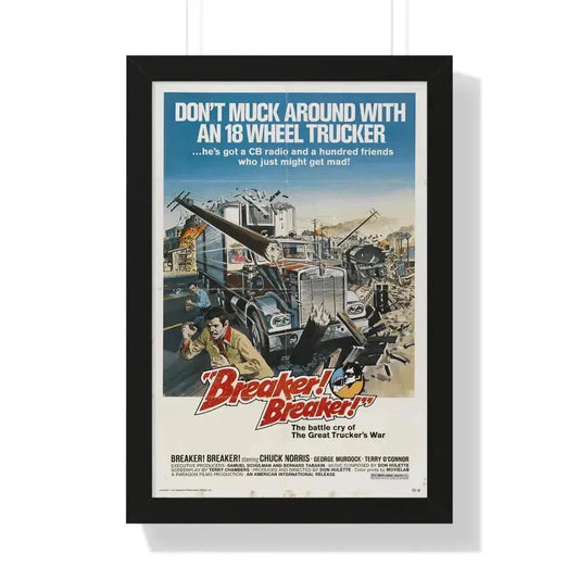 BREAKER BREAKER 1977 - Framed Movie Poster 16″ x 24″ Black - The Sticker Space