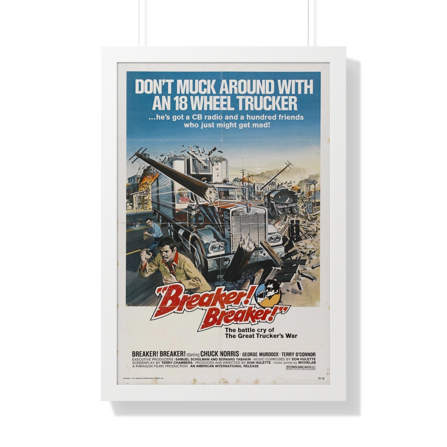 BREAKER BREAKER 1977 - Framed Movie Poster-20" x 30"-The Sticker Space