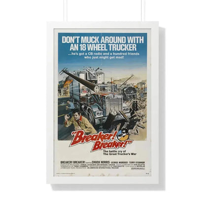 BREAKER BREAKER 1977 - Framed Movie Poster 20" x 30" White - The Sticker Space