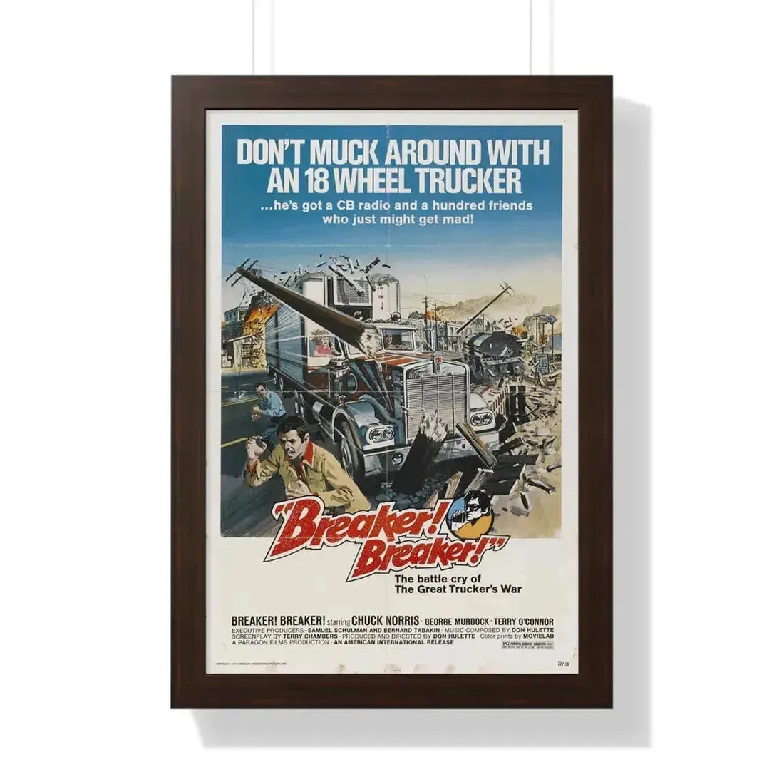 BREAKER BREAKER 1977 - Framed Movie Poster - The Sticker Space
