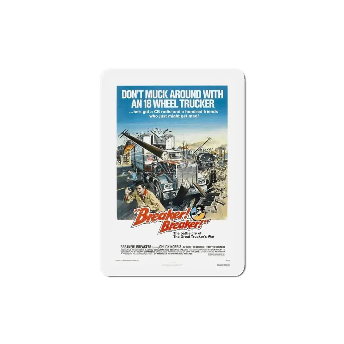 Breaker! Breaker! 1977 Movie Poster Refrigerator Magnet 4 Inch - The Sticker Space