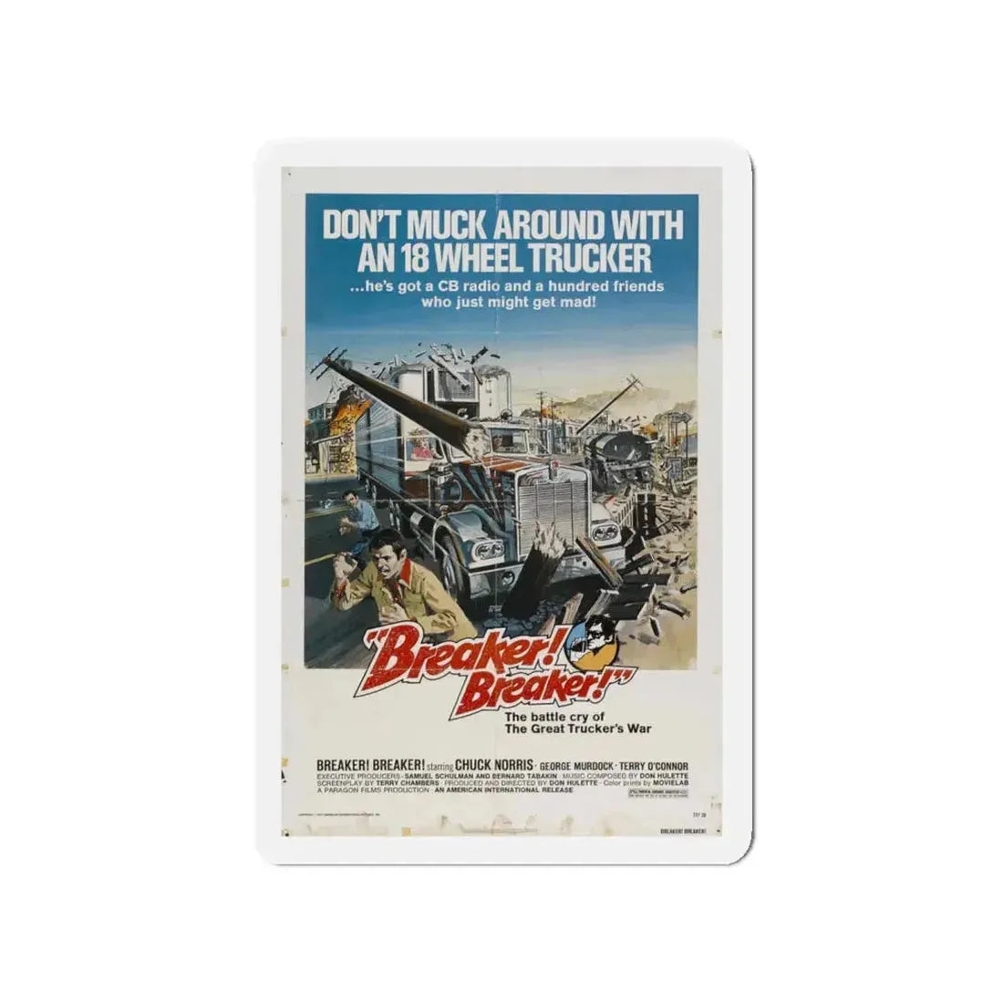 BREAKER BREAKER 1977 Movie Poster - Refrigerator Magnet 4 Inch - The Sticker Space