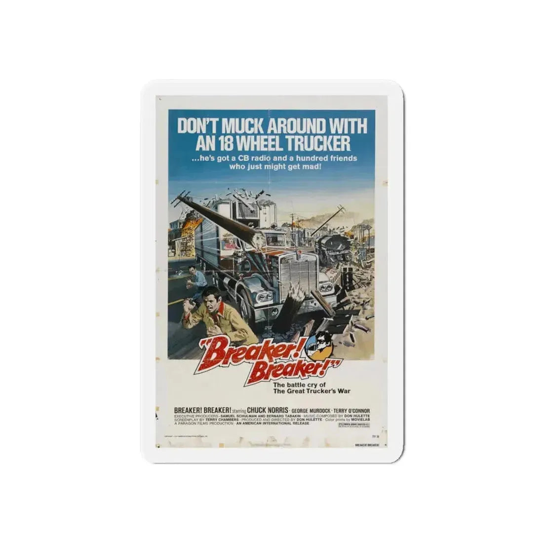 BREAKER BREAKER 1977 Movie Poster - Refrigerator Magnet 6 Inch - The Sticker Space