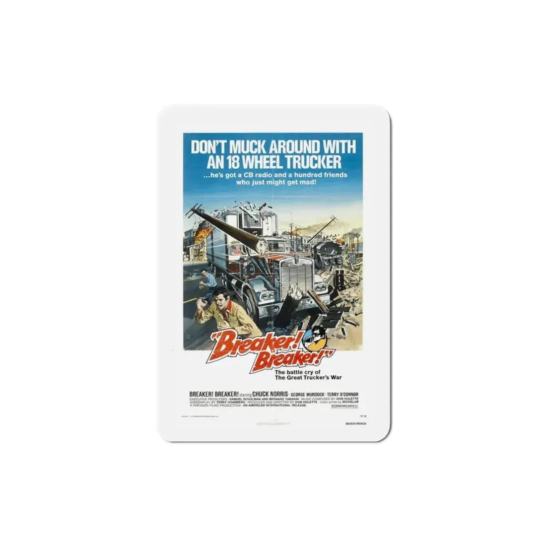 Breaker! Breaker! 1977 Movie Poster Refrigerator Magnet - The Sticker Space
