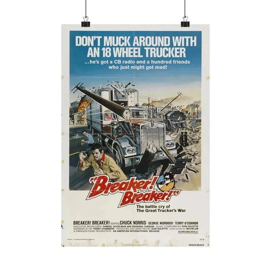 BREAKER BREAKER 1977 - Paper Movie Poster 12″ x 18″ Matte - The Sticker Space
