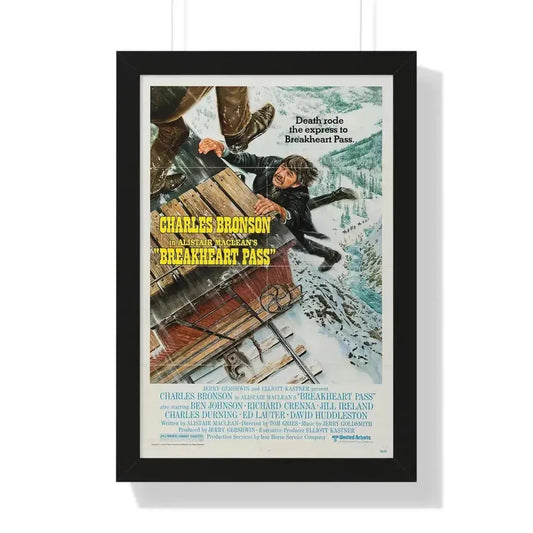 BREAKHEART PASS 1975 - Framed Movie Poster 16″ x 24″ Black - The Sticker Space
