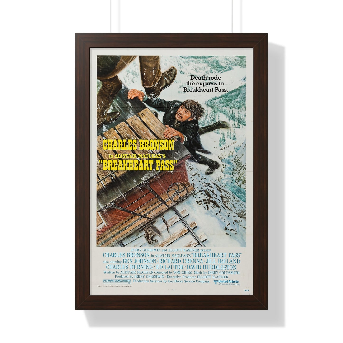 BREAKHEART PASS 1975 - Framed Movie Poster-16″ x 24″-The Sticker Space